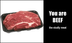 You are BEEF. The studly meat.